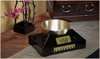 Zen Timepiece, tibetan singing bowl timer and clock