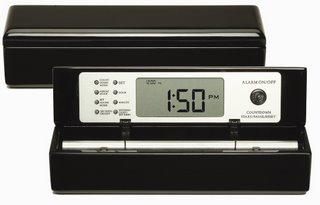 Zen Chime Alarm Clock, Digital Black Lacquer Chime Clock