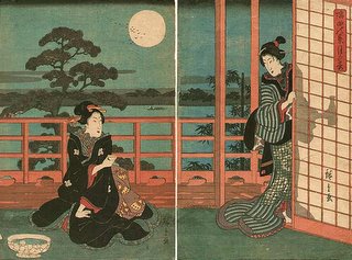Full Moon Sumida River, Hiroshige Ukiyo-e Full Moon Sumida River, Hiroshige Ukiyo-e