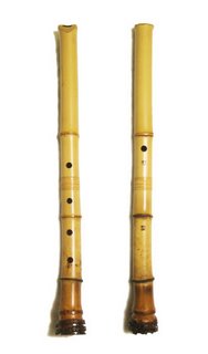 A shakuhachi flute, traditionally made of bamboo A shakuhachi flute, traditionally made of bamboo