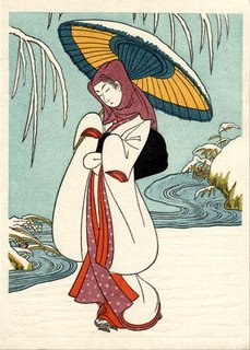 Snow print by Suzuki Harunobu Snow print by Suzuki Harunobu
