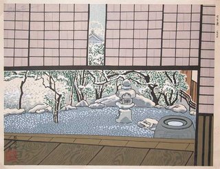 Teahouse at Daitokuji Temple, Kyoto by Tokuriki, 1977