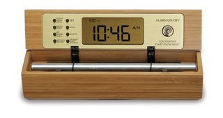 Bamboo Zen Timer and Natural Alarm Clock with Gentle Chime