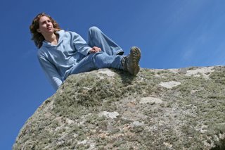 meditating on a rock meditating on a rock
