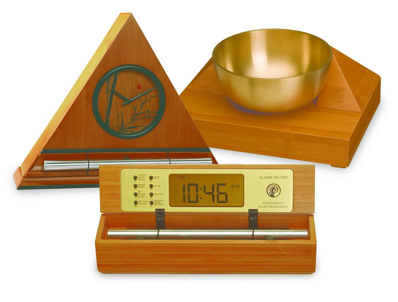 unique soothing gong alarm clocks with singing bowl