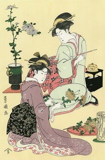 A Place to Power Nap - Toyokuni Utagawa, Flower Arrangement