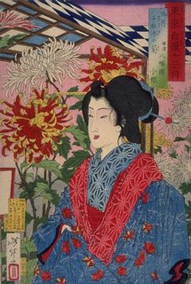 Yoshitoshi, Geisha at a Flower Festival, 1880 - Snooze More Soundly