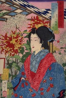 Yoshitoshi, Geisha at a Flower Festival, 1880 - Snooze More Soundly Yoshitoshi, Geisha at a Flower Festival, 1880 - Snooze More Soundly